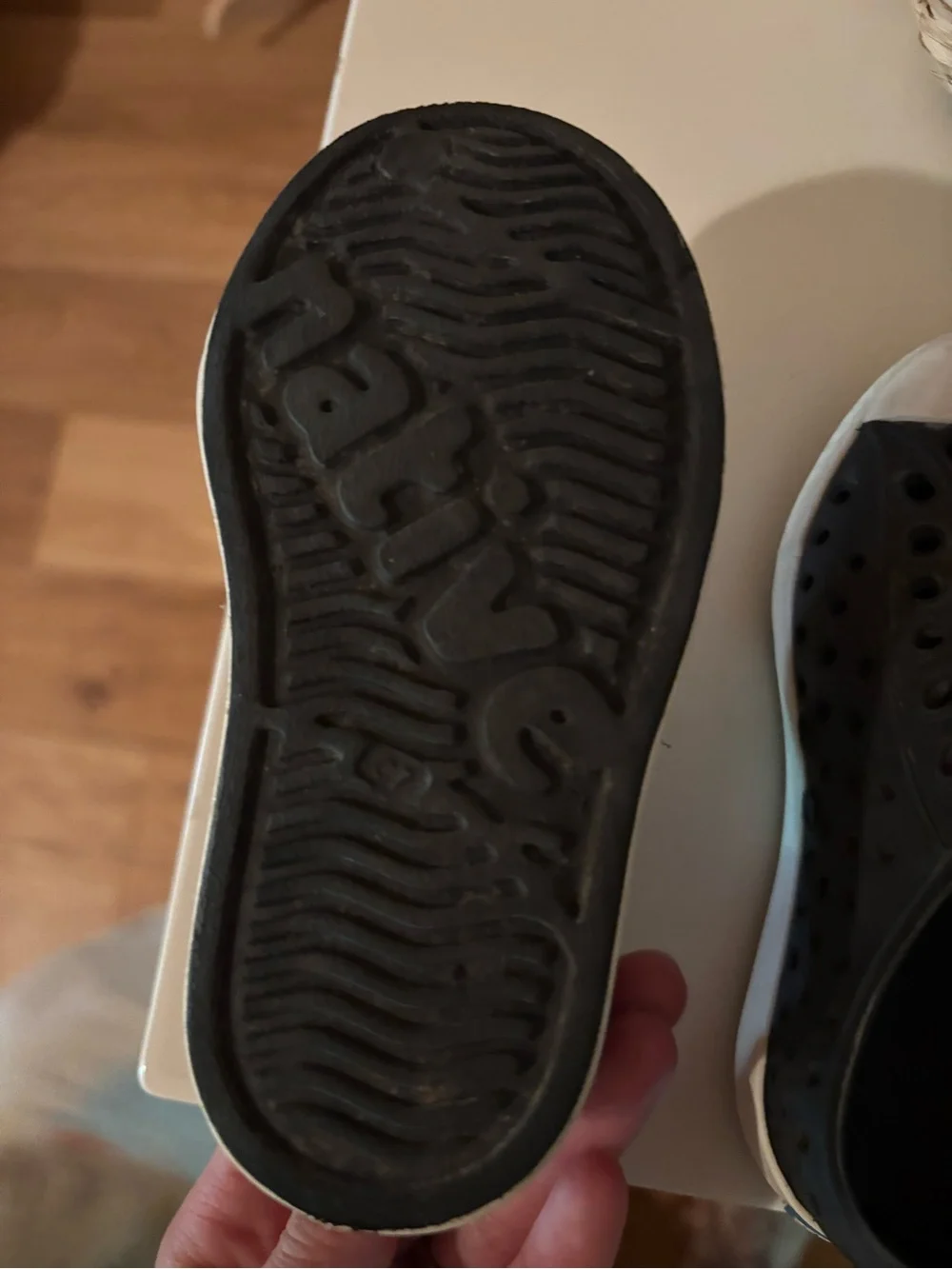 Native Kids Slip-On Water Shoes in Black and White